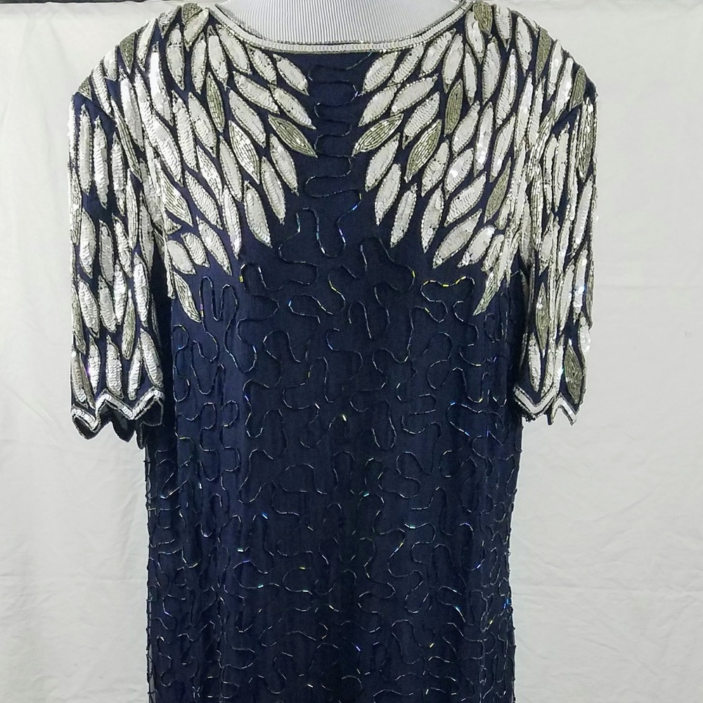 Vintage Stenay Sequin/Beaded  Evening Dress, Sz 20
